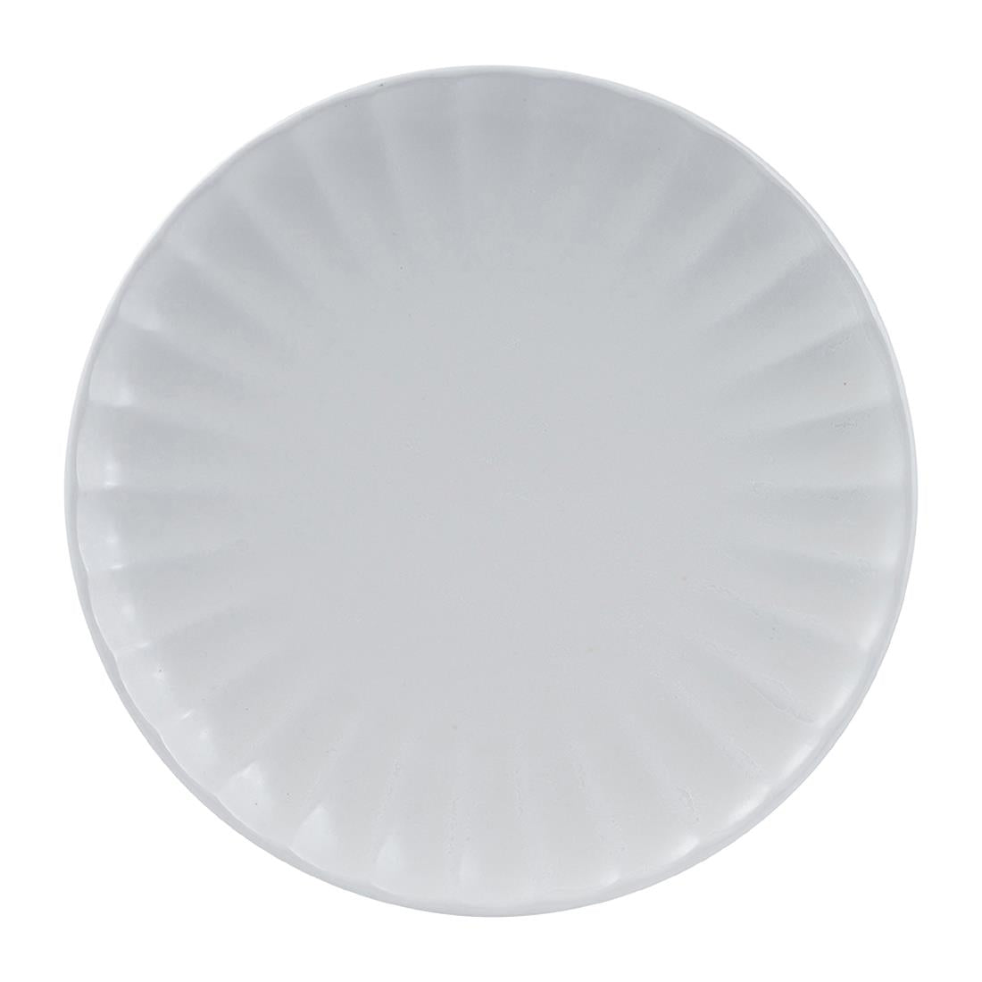 Moda Porcelain Snow Scalloped Round Plate 260mm (4 Pack) (260mm | Box of 4) • PAS-DU409