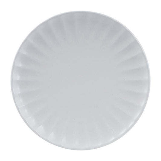 Moda Porcelain Snow Scalloped Round Plate 260mm (4 Pack) (260mm | Box of 4) • PAS-DU409