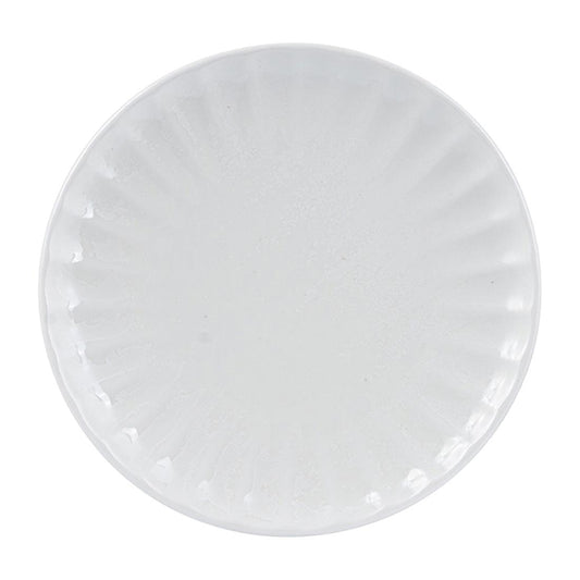 Moda Porcelain Snow Scalloped Round Plate 205mm (6 Pack) (205mm | Box of 6) • PAS-DU410