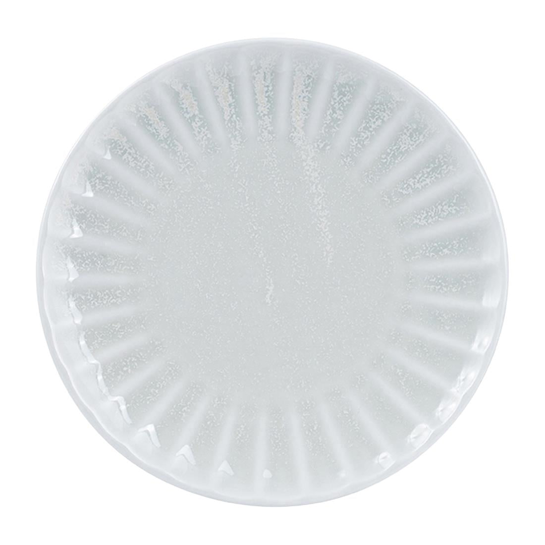 Moda Porcelain Willow Scalloped Round Plate 205mm (6 Pack) (205mm | Box of 6) • PAS-DU419