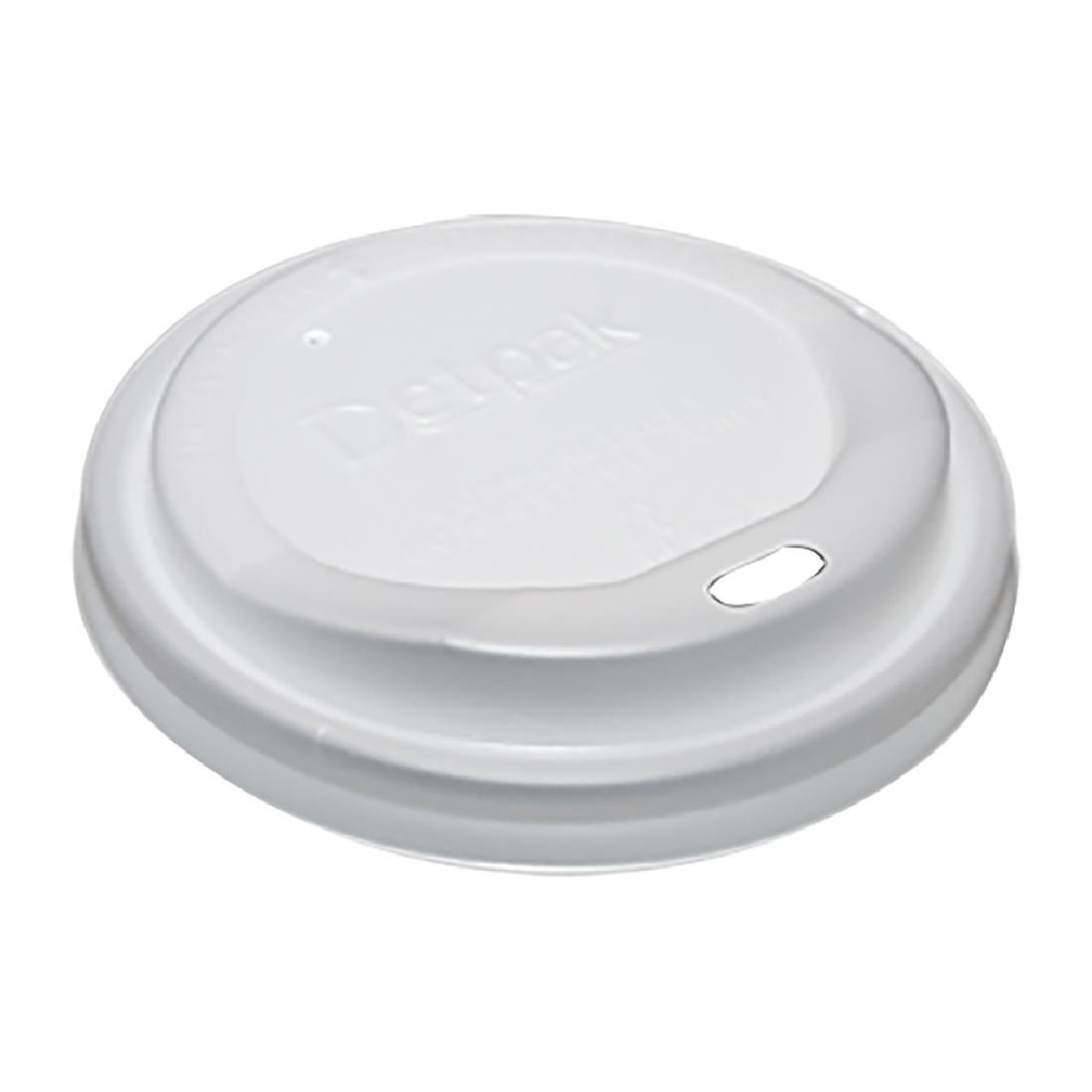 Detpak CPLA Hot Cup Lid White - 80mm (Pack 1000) • PAS-DU500