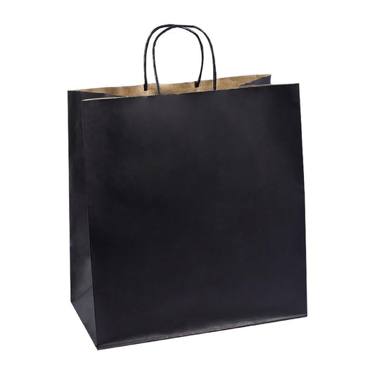 Detpak Large Paper Twist Bag Black (Pack 200) • PAS-DU503