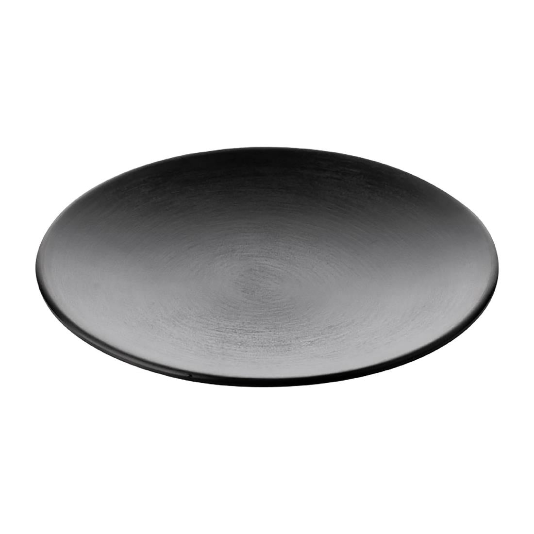 Coucou Dual Colour Round Plate 205mm - Black (12 Pack) (Colour: Black & Black | Pack of 12 | 205mm / 8" | Melamine material) • PAS-DU514
