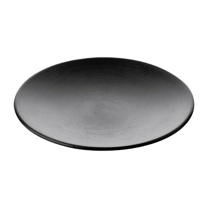 Coucou Dual Colour Round Plate 205mm - Black (12 Pack) (Colour: Black & Black | Pack of 12 | 205mm / 8" | Melamine material) • PAS-DU514