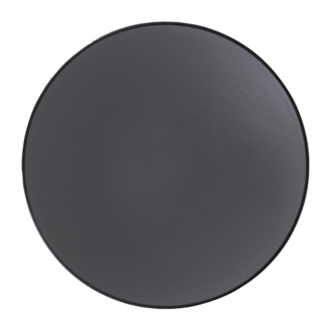 Coucou Dual Colour Round Plate 250mm - Grey & Black (9 Pack) (Colour: Grey & Black | Pack of 9 | 250mm / 9.8" | Melamine material) • PAS-DU517
