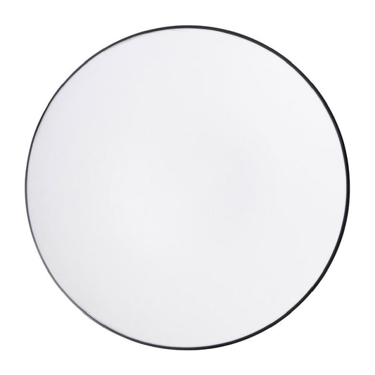 Coucou Dual Colour Round Plate 300mm - White & Black (12 Pack) (Colour: White & Black | Pack of 12 | 300mm / 11.8" | Melamine material) • PAS-DU523