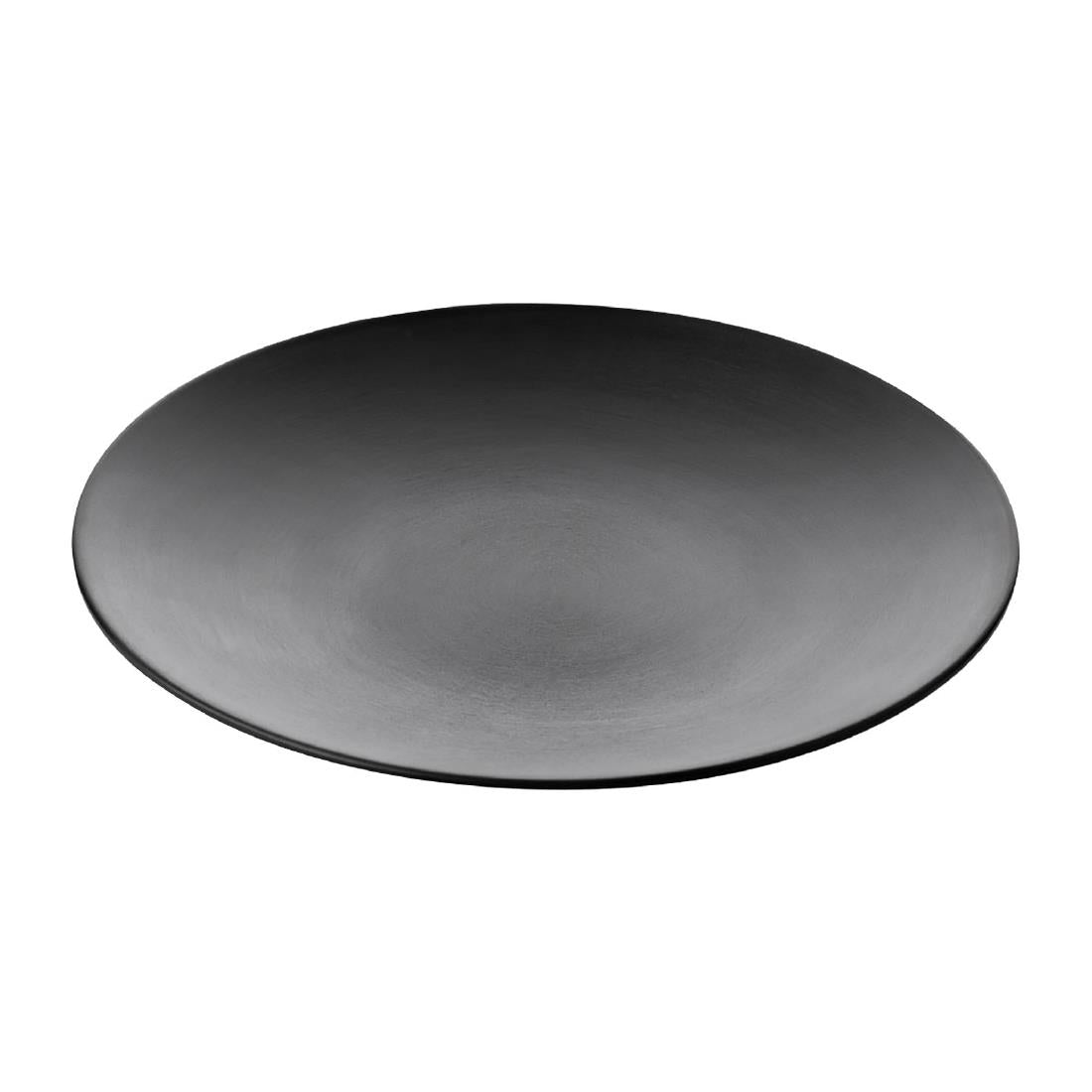 Coucou Dual Colour Round Plate 300mm - Black (12 Pack) (Colour: Black & Black | Pack of 12 | 300mm / 11.8" | Melamine material) • PAS-DU524