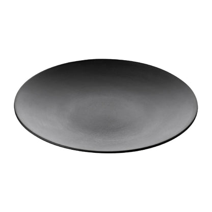 Coucou Dual Colour Round Plate 300mm - Black (12 Pack) (Colour: Black & Black | Pack of 12 | 300mm / 11.8" | Melamine material) • PAS-DU524