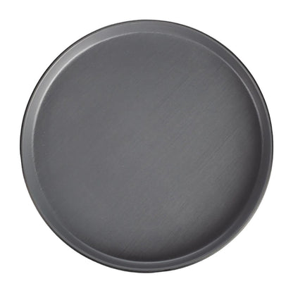 Coucou Dual Colour Round Edge Plate 200mm - Grey & Black (12 Pack) (Colour: Grey & Black | Pack of 12 | 200mm / 7.8" | Melamine material) • PAS-DU526