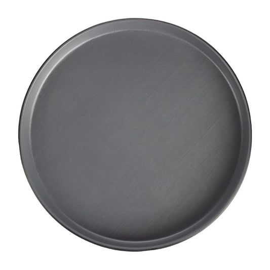 Coucou Dual Colour Round Edge Plate 200mm - Grey & Black (12 Pack) (Colour: Grey & Black | Pack of 12 | 200mm / 7.8" | Melamine material) • PAS-DU526