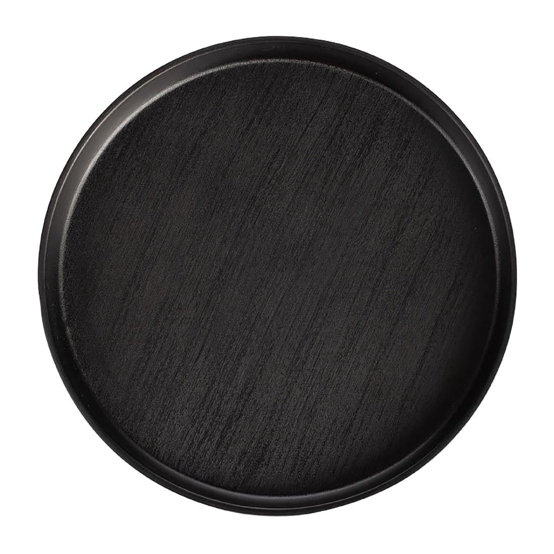 Coucou Dual Colour Round Edge Plate 200mm - Black & Black (12 Pack) (Colour: Black & Black | Pack of 12 | 200mm / 7.8" | Melamine material) • PAS-DU527