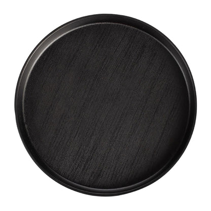 Coucou Dual Colour Round Edge Plate 200mm - Black & Black (12 Pack) (Colour: Black & Black | Pack of 12 | 200mm / 7.8" | Melamine material) • PAS-DU527