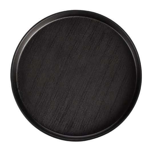 Coucou Dual Colour Round Edge Plate 200mm - Black & Black (12 Pack) (Colour: Black & Black | Pack of 12 | 200mm / 7.8" | Melamine material) • PAS-DU527