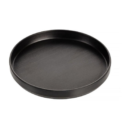 Coucou Dual Colour Round Edge Plate 200mm - Black & Black (12 Pack) (Colour: Black & Black | Pack of 12 | 200mm / 7.8" | Melamine material) • PAS-DU527