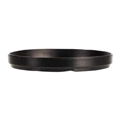 Coucou Dual Colour Round Edge Plate 200mm - Black & Black (12 Pack) (Colour: Black & Black | Pack of 12 | 200mm / 7.8" | Melamine material) • PAS-DU527
