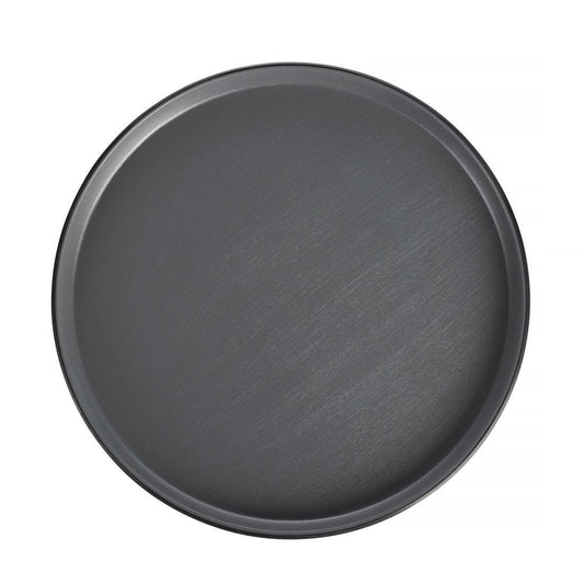 Coucou Dual Colour Round Edge Plate 270mm - Grey & Black (12 Pack) (Colour: Grey & Black | Pack of 12 | 270mm / 10.6" | Melamine material) • PAS-DU529