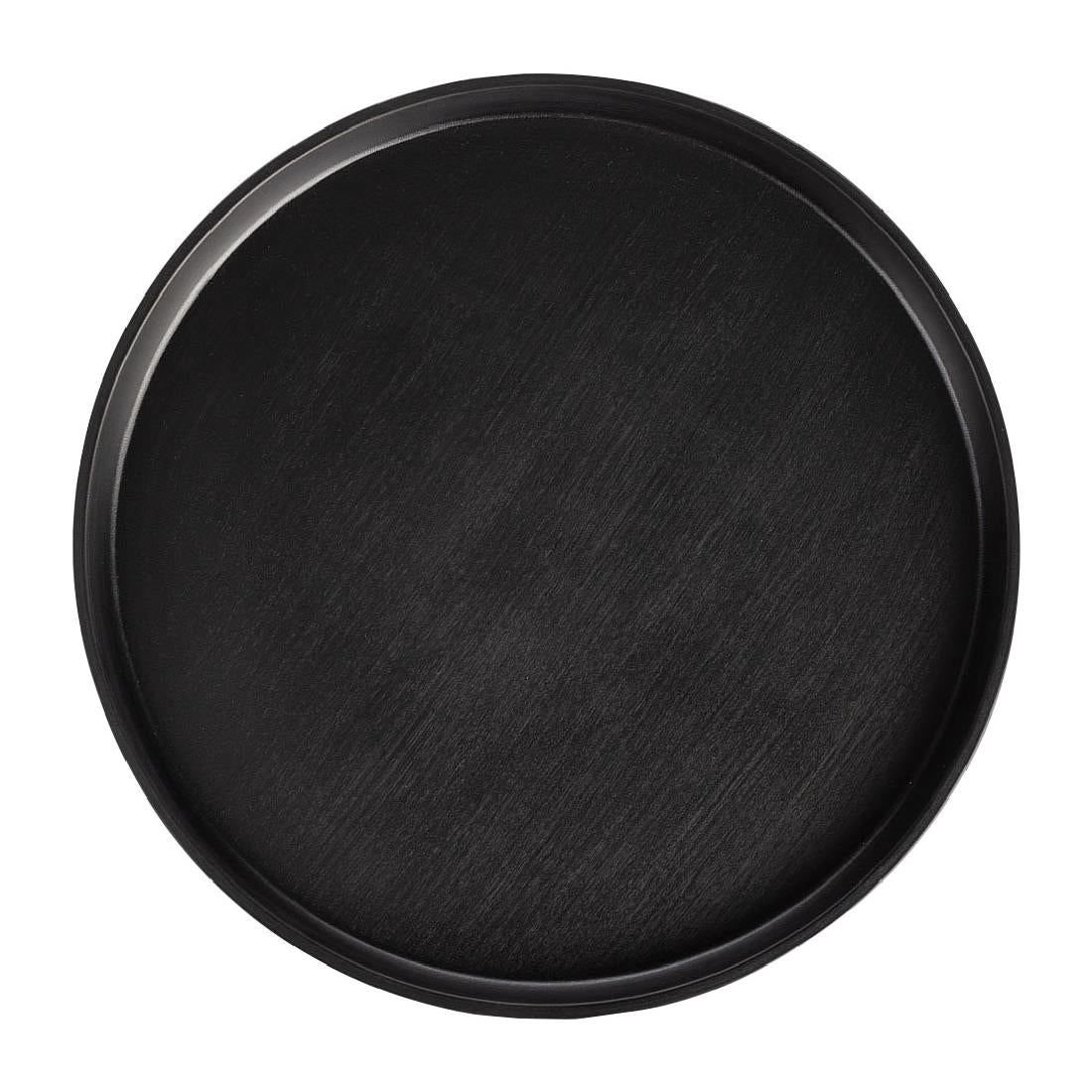 Coucou Dual Colour Round Edge Plate 270mm - Black & Black (12 Pack) (Colour: Black & Black | Pack of 12 | 270mm / 10.6" | Melamine material) • PAS-DU530