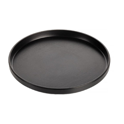 Coucou Dual Colour Round Edge Plate 270mm - Black & Black (12 Pack) (Colour: Black & Black | Pack of 12 | 270mm / 10.6" | Melamine material) • PAS-DU530