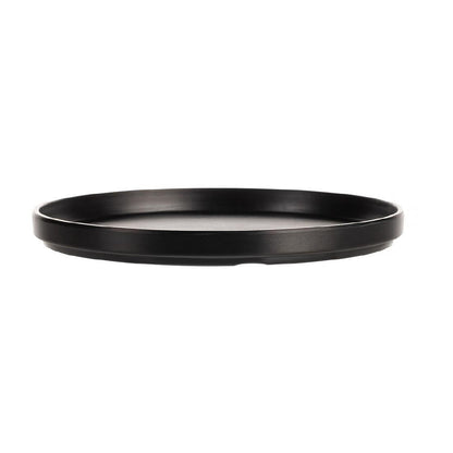 Coucou Dual Colour Round Edge Plate 270mm - Black & Black (12 Pack) (Colour: Black & Black | Pack of 12 | 270mm / 10.6" | Melamine material) • PAS-DU530