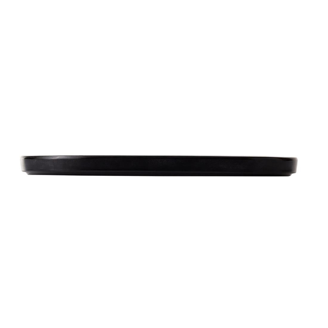 Coucou Dual Colour Oblong Plate 260x130mm - White & Black (12 Pack) (Colour: White & Black | Pack of 12 | 260x130mm / 10.2x5.11" | Melamine material) • PAS-DU534