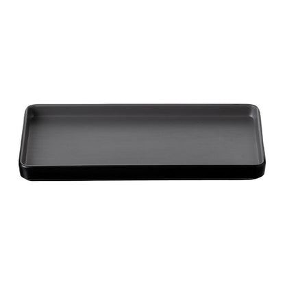 Coucou Dual Colour Rect. Plate 250x120mm - Grey & Black (12 Pack) (Colour: Grey & Black | Pack of 12 | 250x120mm / 9.8x4.7" | Melamine material) • PAS-DU538