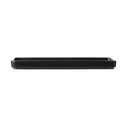 Coucou Dual Colour Rect. Plate 250x120mm - Black (12 Pack) (Colour: Black & Black | Pack of 12 | 250x120mm / 9.8x4.7" | Melamine material) • PAS-DU540