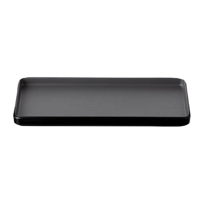 Coucou Dual Colour Rect. Plate 290x130mm - Grey & Black (12 Pack) (Colour: Grey & Black | Pack of 12 | 290x130mm / 11.4x5.11" | Melamine material) • PAS-DU543