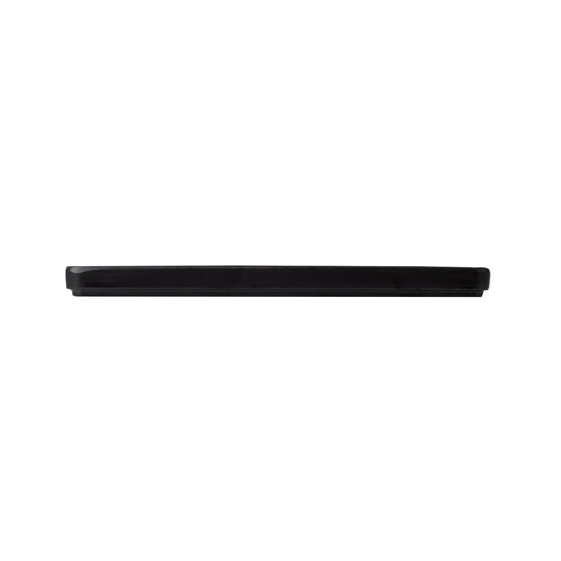 Coucou Dual Colour Rect. Plate 290x130mm - White & Black (12 Pack) (Colour: White & Black | Pack of 12 | 290x130mm / 11.4x5.11" | Melamine material) • PAS-DU544