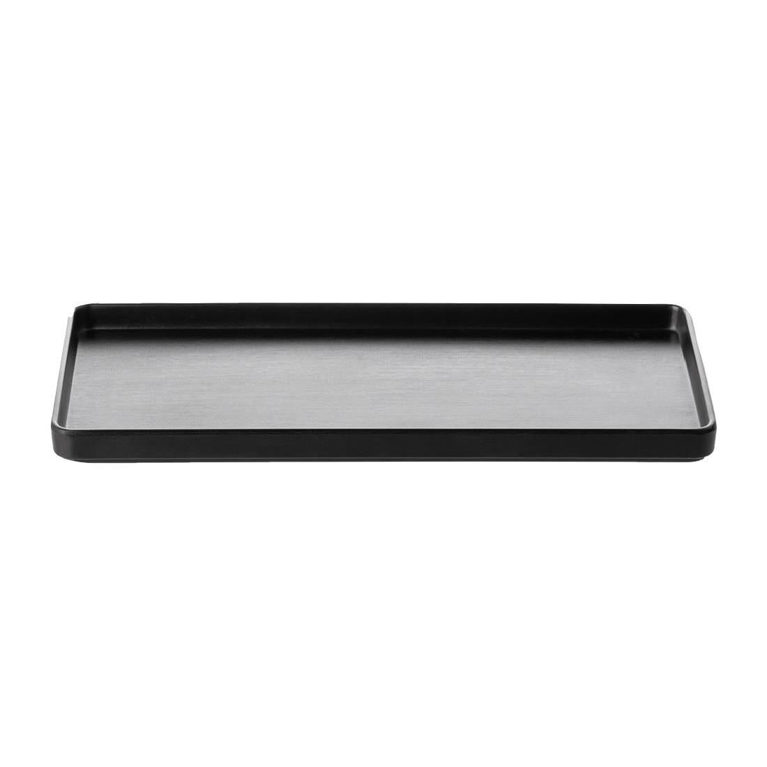 Coucou Dual Colour Rect. Plate 290x130mm - Black (12 Pack) (Colour: Black & Black | Pack of 12 | 290x130mm / 11.4x5.11" | Melamine material) • PAS-DU545