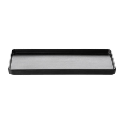 Coucou Dual Colour Rect. Plate 290x130mm - Black (12 Pack) (Colour: Black & Black | Pack of 12 | 290x130mm / 11.4x5.11" | Melamine material) • PAS-DU545