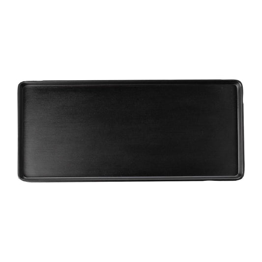 Coucou Dual Colour Rect. Plate 325x150mm - Black (9 Pack) (Colour: Black & Black | Pack of 9 | 325x150mm / 12.7x5.9" | Melamine material) • PAS-DU550