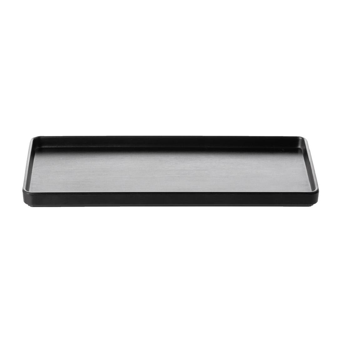 Coucou Dual Colour Rect. Plate 325x150mm - Black (9 Pack) (Colour: Black & Black | Pack of 9 | 325x150mm / 12.7x5.9" | Melamine material) • PAS-DU550