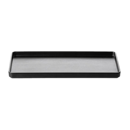 Coucou Dual Colour Rect. Plate 325x150mm - Black (9 Pack) (Colour: Black & Black | Pack of 9 | 325x150mm / 12.7x5.9" | Melamine material) • PAS-DU550