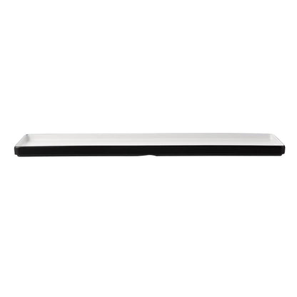 Coucou Dual Colour Rect. Plate 500x180mm - White & Black (9 Pack) (Colour: White & Black | Pack of 9 | 500x180mm / 19.6x7" | Melamine material) • PAS-DU554