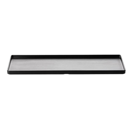 Coucou Dual Colour Rect. Plate 500x180mm - Black (9 Pack) (Colour: Black & Black | Pack of 9 | 500x180mm / 19.6x7" | Melamine material) • PAS-DU555