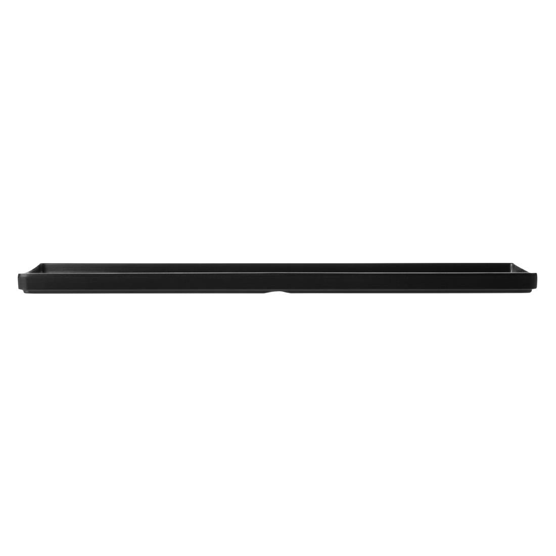 Coucou Dual Colour Rect. Plate 500x180mm - Black (9 Pack) (Colour: Black & Black | Pack of 9 | 500x180mm / 19.6x7" | Melamine material) • PAS-DU555