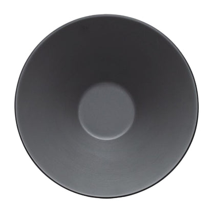 Coucou Dual Colour V-Shape Round Bowl 150mm - Grey & Black (12 Pack) (Colour: Grey & Black | Pack of 12 | 150mm / 5.9" | Melamine material) • PAS-DU558