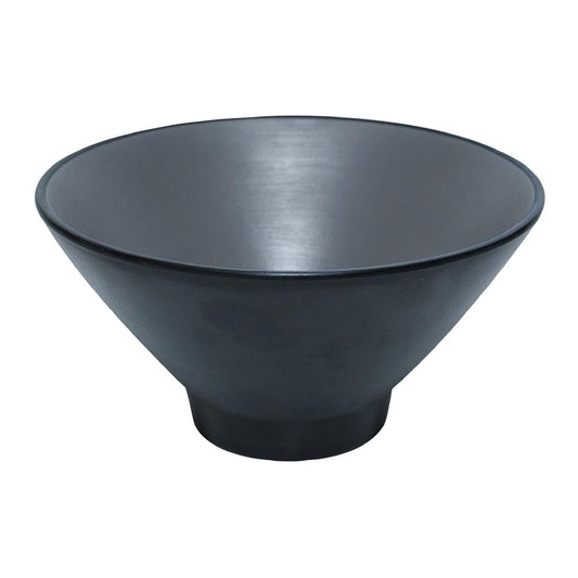 Coucou Dual Colour V-Shape Round Bowl 150mm - Grey & Black (12 Pack) (Colour: Grey & Black | Pack of 12 | 150mm / 5.9" | Melamine material) • PAS-DU558