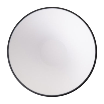 Coucou Dual Colour V-Shape Round Bowl 150mm - White & Black (12 Pack) (Colour: White & Black | Pack of 12 | 150mm / 5.9" | Melamine material) • PAS-DU559