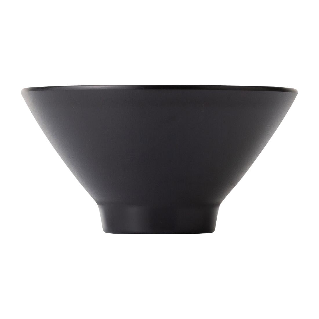 Coucou Dual Colour V-Shape Round Bowl 150mm - White & Black (12 Pack) (Colour: White & Black | Pack of 12 | 150mm / 5.9" | Melamine material) • PAS-DU559