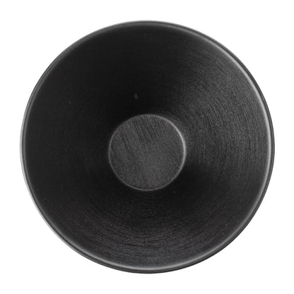 Coucou Dual Colour V-Shape Round Bowl 150mm - Black (12 Pack) (Colour: Black & Black | Pack of 12 | 150mm / 5.9" | Melamine material) • PAS-DU560