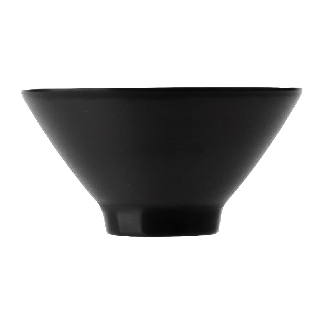 Coucou Dual Colour V-Shape Round Bowl 150mm - Black (12 Pack) (Colour: Black & Black | Pack of 12 | 150mm / 5.9" | Melamine material) • PAS-DU560