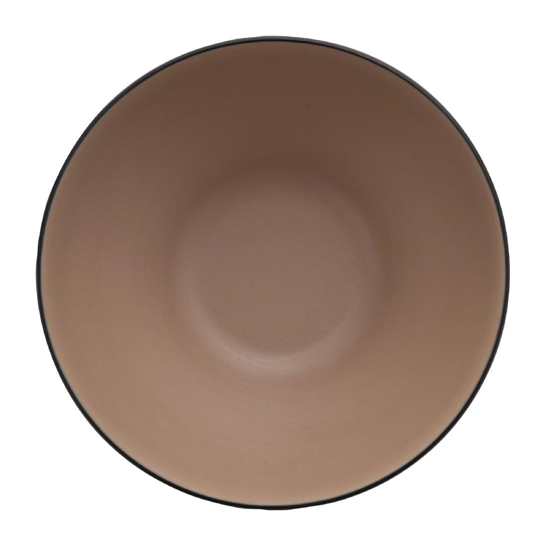 Coucou Dual Colour Round Bowl 110mm - Beige & Black (24 Pack) (Colour: Beige & Black | Pack of 24 | 110mm / 4.3" | Melamine material) • PAS-DU562