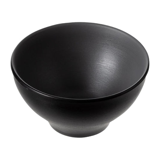 Coucou Dual Colour Round Bowl 110mm - Grey & Black (24 Pack) (Colour: Grey & Black | Pack of 24 | 110mm / 4.3" | Melamine material) • PAS-DU563