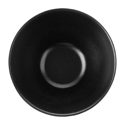 Coucou Dual Colour Round Bowl 110mm - Black (24 Pack) (Colour: Black & Black | Pack of 24 | 110mm / 4.3" | Melamine material) • PAS-DU565