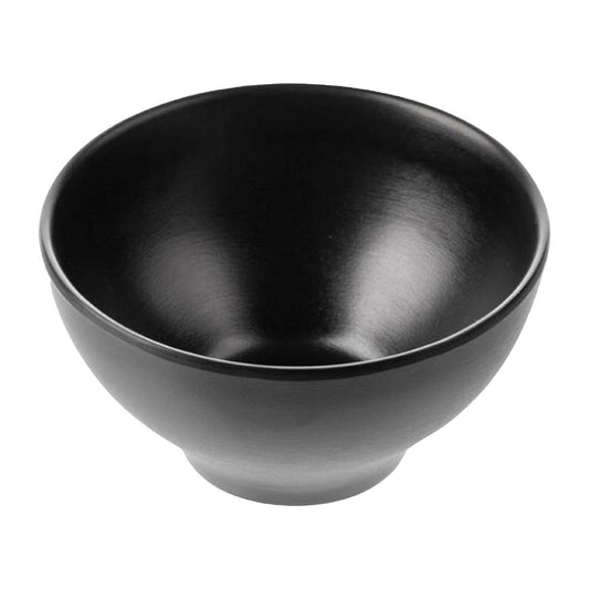 Coucou Dual Colour Round Bowl 110mm - Black (24 Pack) (Colour: Black & Black | Pack of 24 | 110mm / 4.3" | Melamine material) • PAS-DU565