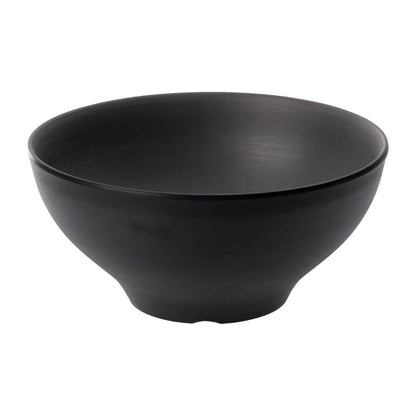 Coucou Dual Colour Round Bowl 210mm - Grey & Black (12 Pack) (Colour: Grey & Black | Pack of 12 | 210mm / 8.2" | Melamine material) • PAS-DU568