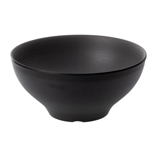 Coucou Dual Colour Round Bowl 210mm - Grey & Black (12 Pack) (Colour: Grey & Black | Pack of 12 | 210mm / 8.2" | Melamine material) • PAS-DU568