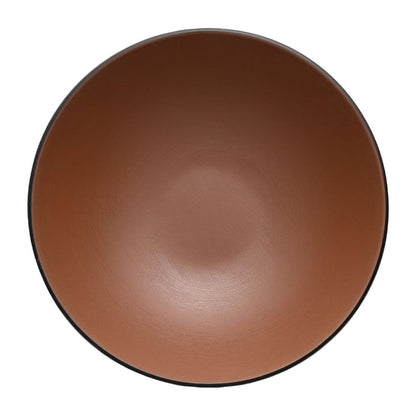 Coucou Dual Colour Round Bowl 187mm - Brown & Black (12 Pack) (Colour: Brown & Black | Pack of 12 | 187mm / 7.3" | Melamine material) • PAS-DU571