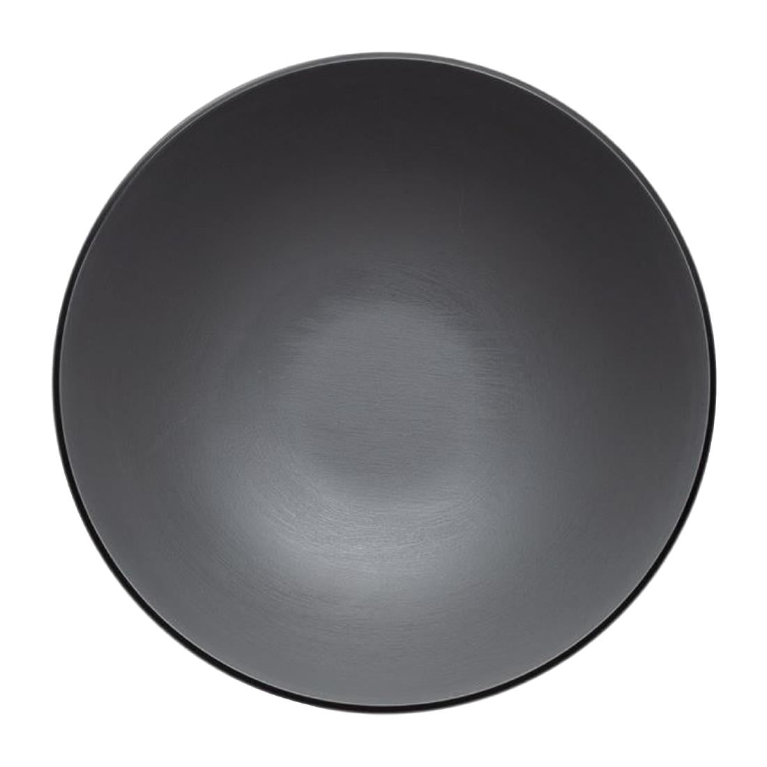Coucou Dual Colour Round Bowl 187mm - Grey & Black (12 Pack) (Colour: Grey & Black | Pack of 12 | 187mm / 7.3" | Melamine material) • PAS-DU573